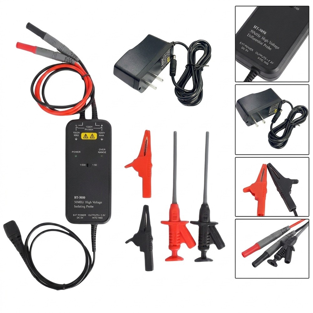 مسبار اختبار تفاضلي عالي الجهد - مراجعة High Voltage Differential Probe 100Mhz 1300V وسعره